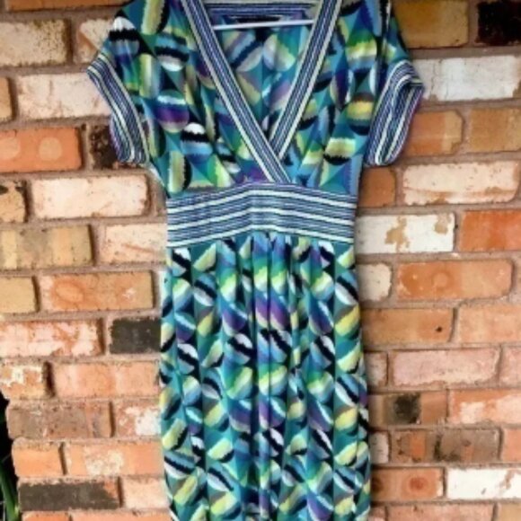 BCBGMAXAZRIA multi color striped dress - Picture 1 of 5